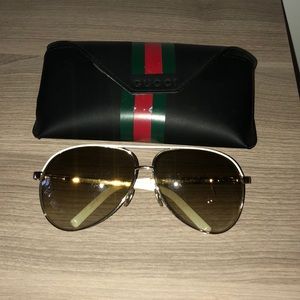 Authentic Gucci aviator style glasses